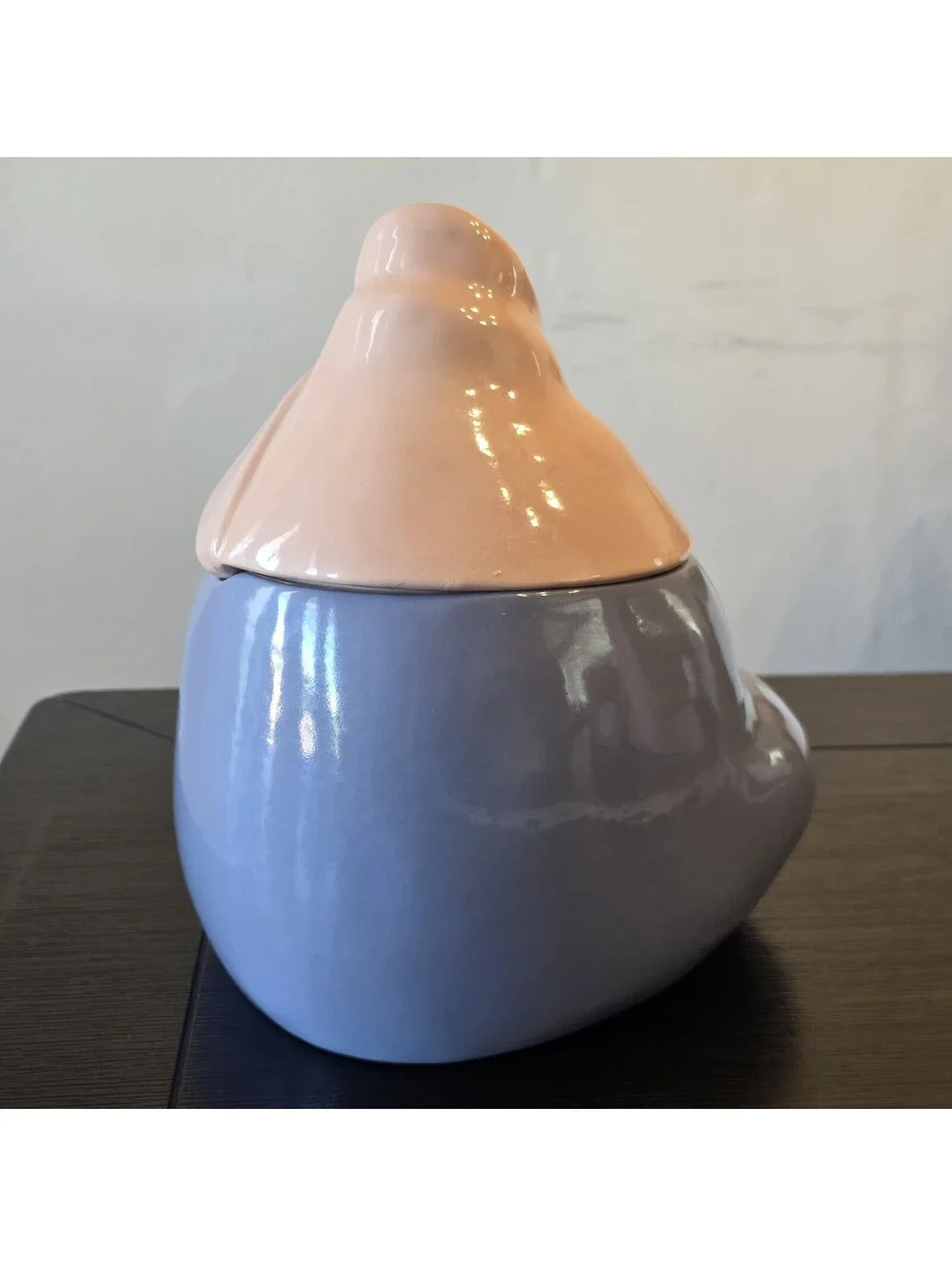 Vintage Southwestern Pueblo Woman Ceramic Cookie Jar With Lid Lavender Pink EUC